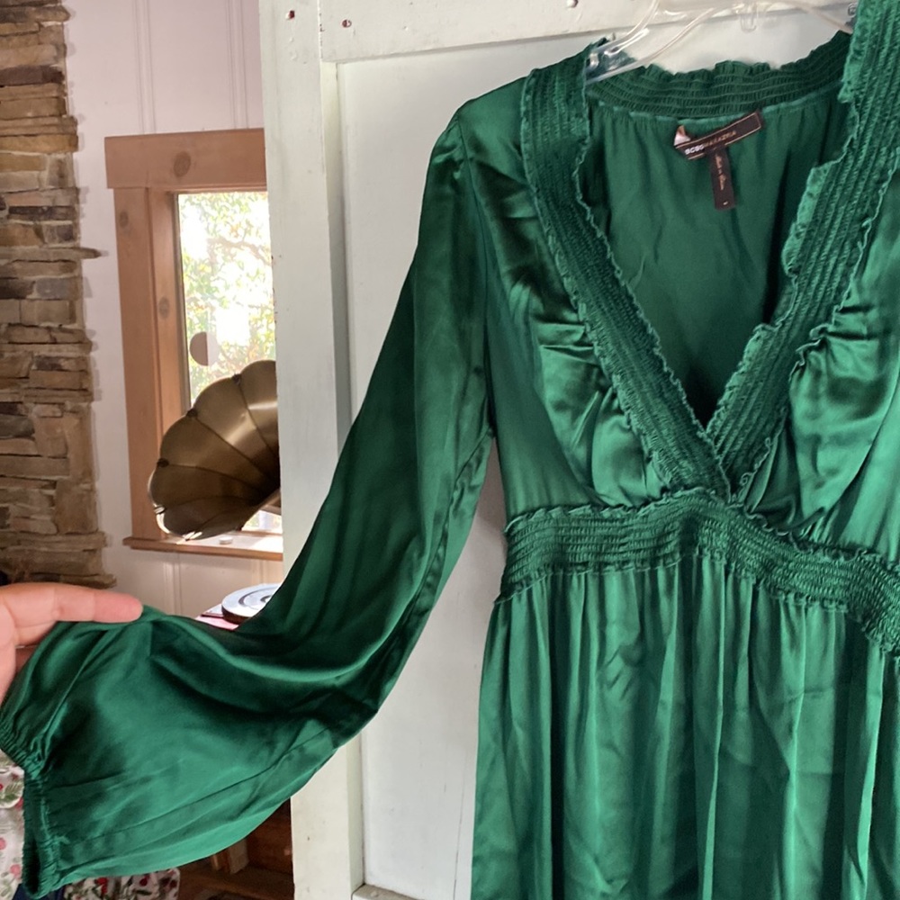 BCBG Silk Emerald Dress